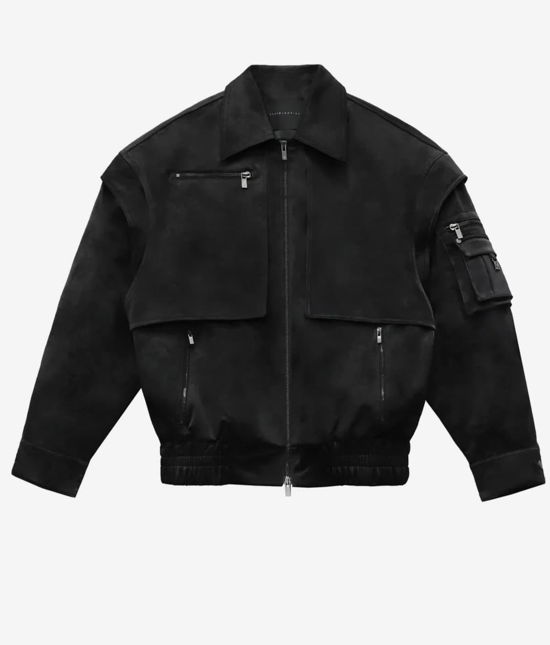 트리밍버드  Suede Matte Leather Jacket [Black 상품이미지4