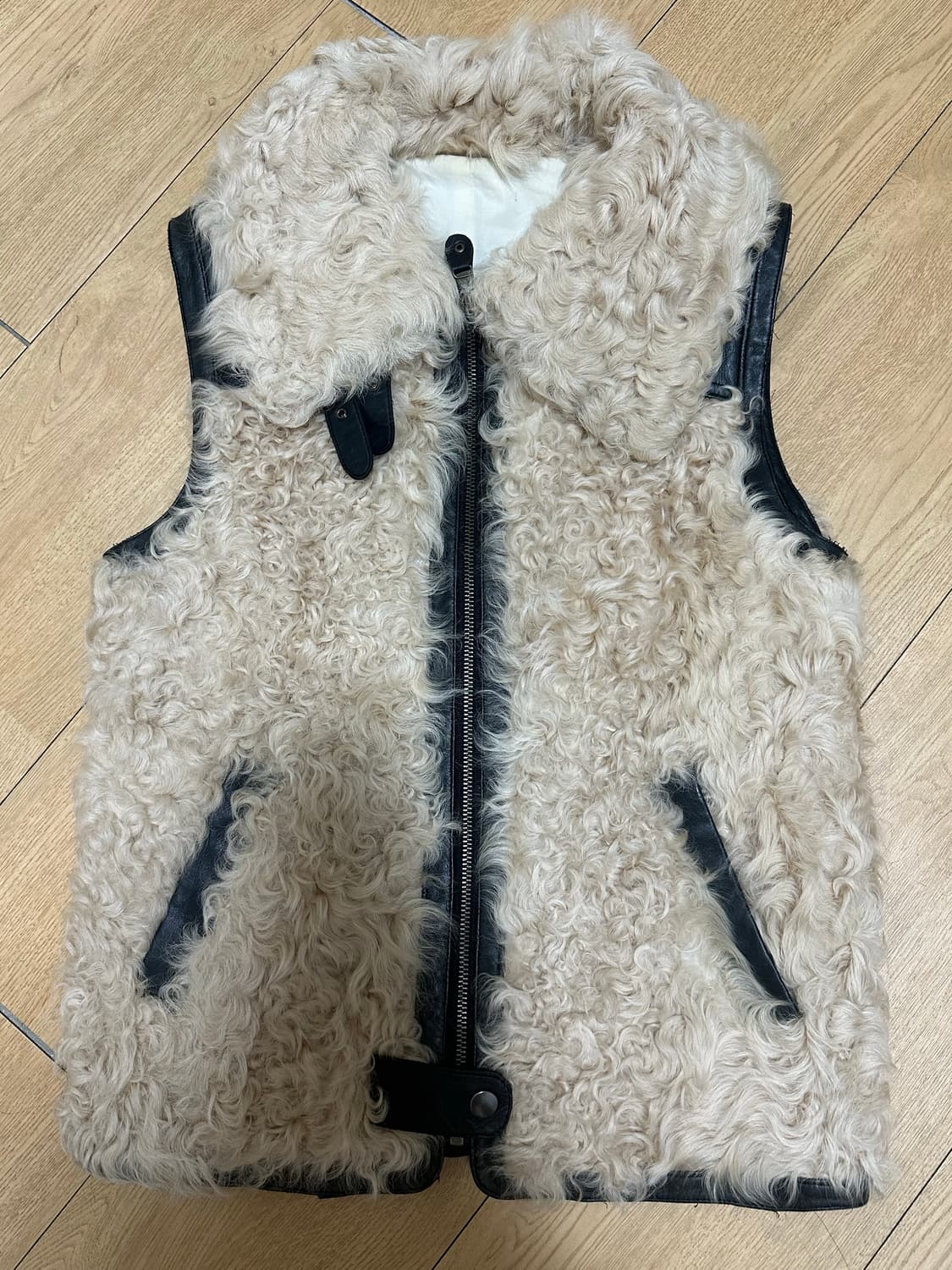 빈티지 보헤미안 털 레더 베스트 상품이미지1