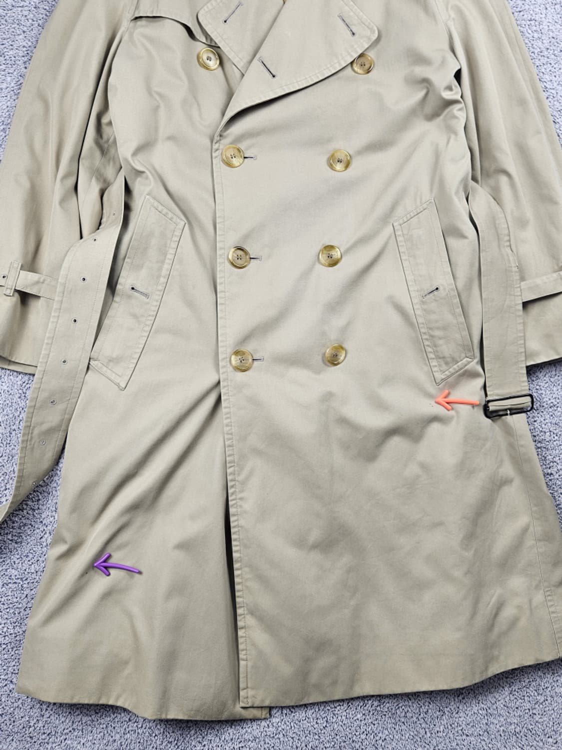 버버리 더블 브레스트 벨티드 트렌치 코트 ( 상세설명참조 )/ 10580 상품이미지2