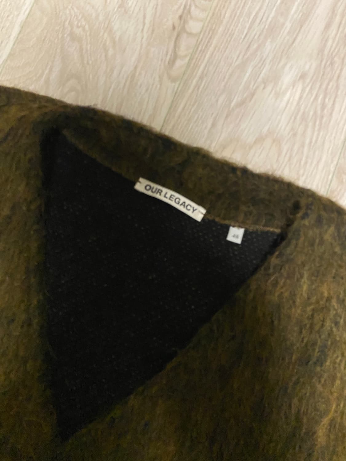 아워레가시 모헤어 가디건 올리브 상품이미지2