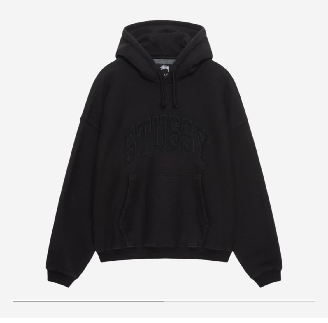 스투시 자수 릴렉스드 후드 블랙 상품이미지1