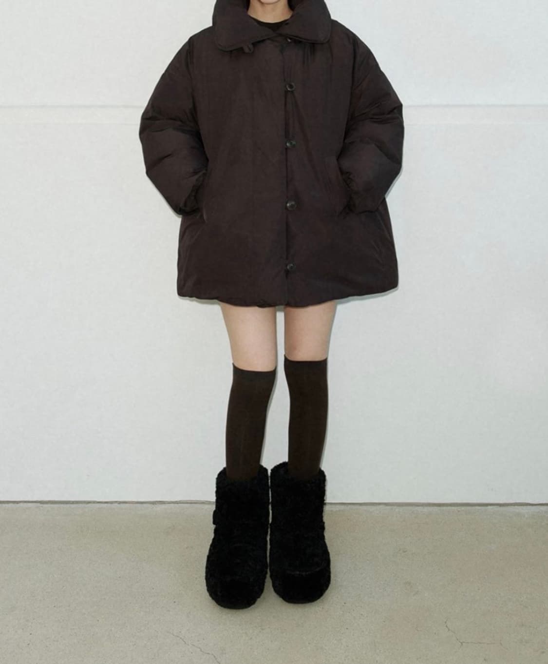 페이크 시어링 앵클 부츠 상품이미지1