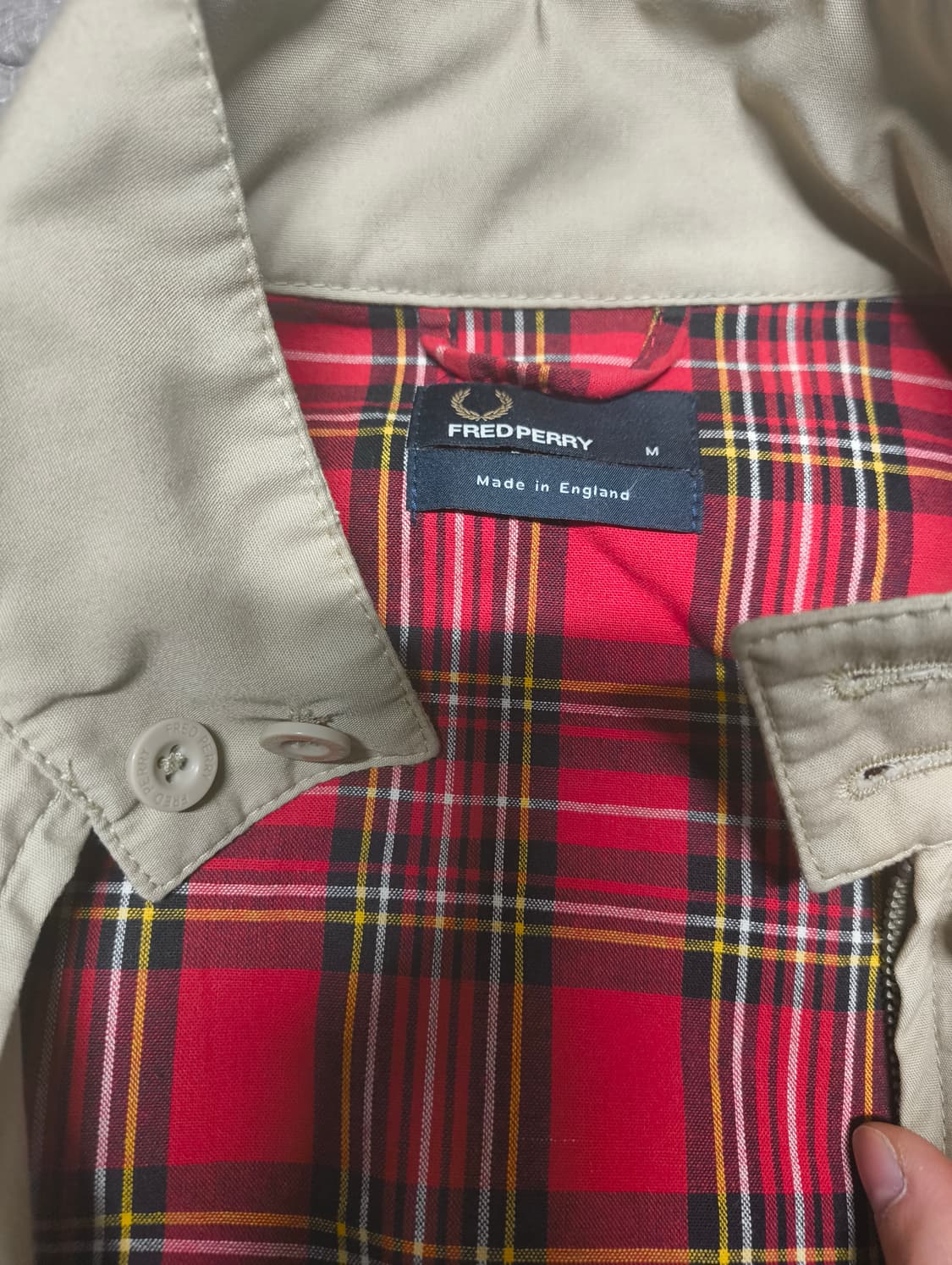 프레드 페리 해링턴 자켓 M 베이지 상품이미지3