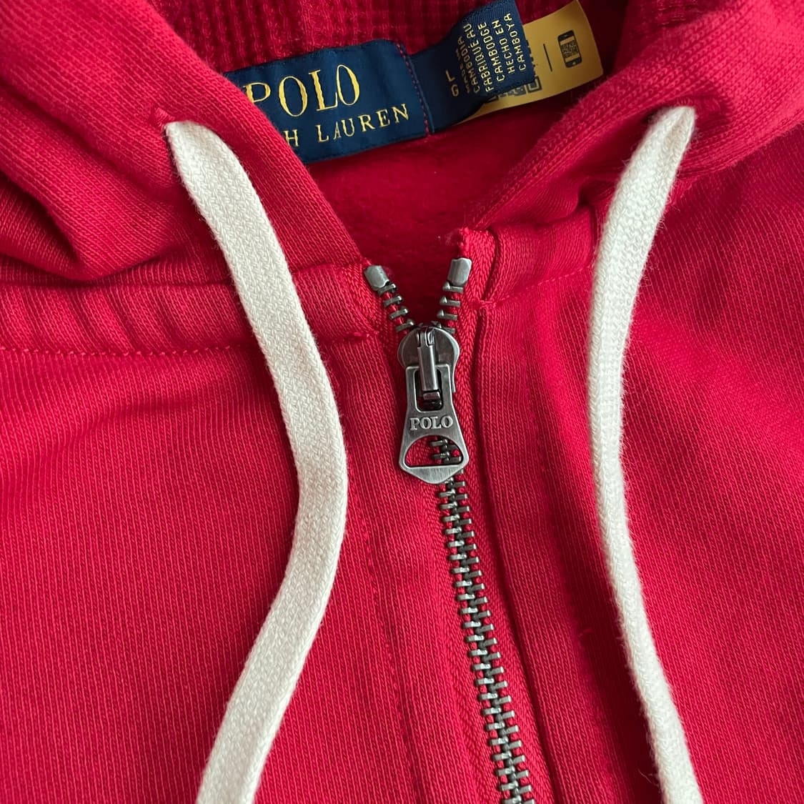 폴로 랄프로렌 레드 후드집업 상품이미지2