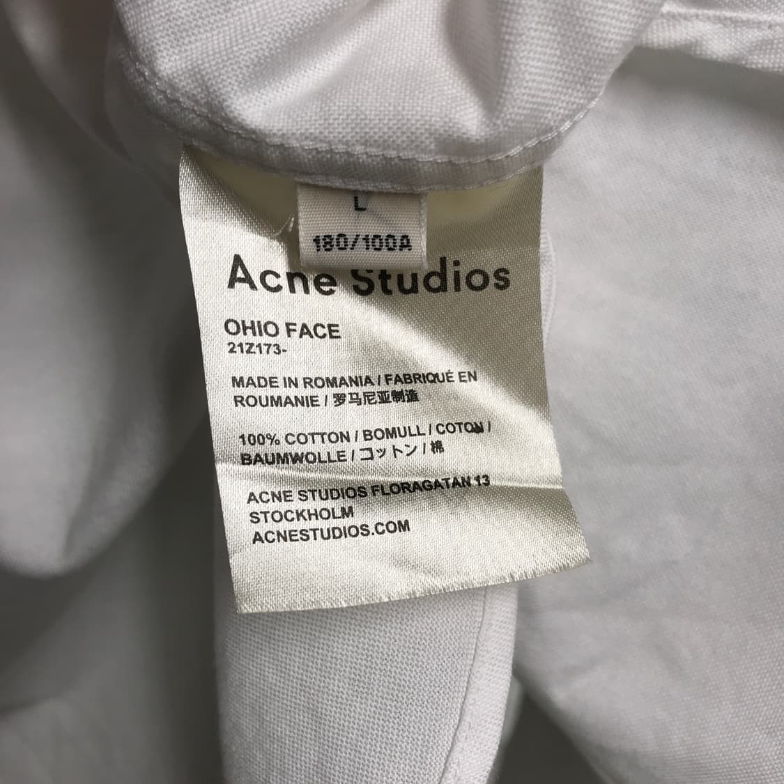 아크네 스튜디오 화이트 셔츠 L 상품이미지6