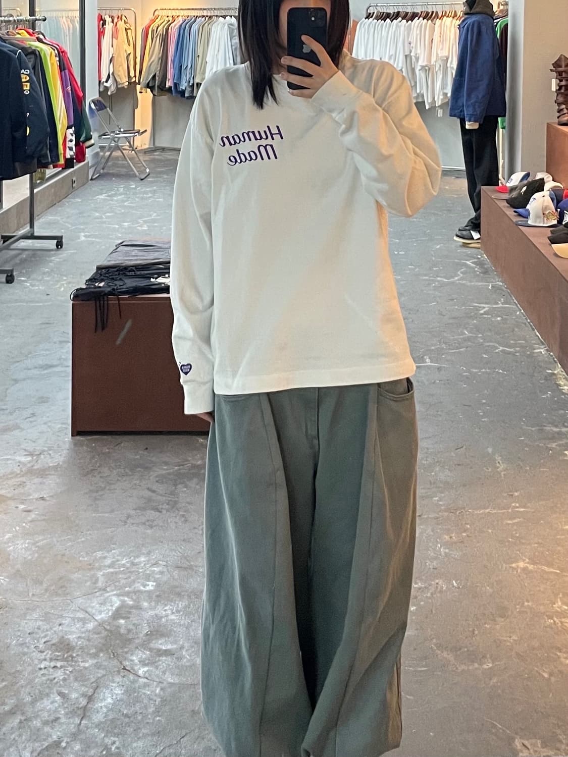 휴먼메이드 플라밍고 롱슬리브티셔츠 H1159 상품이미지1