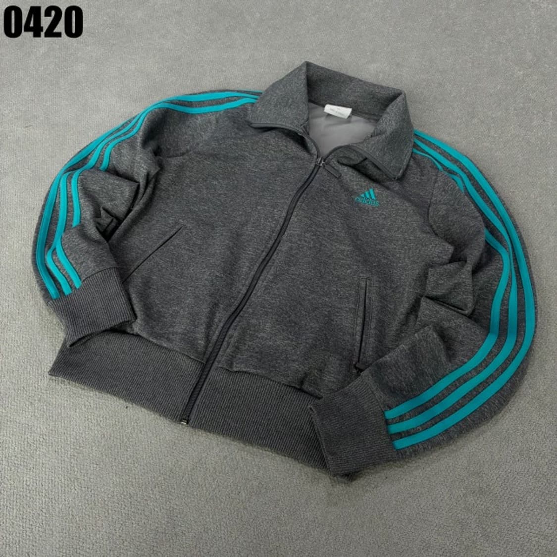 아디다스 삼선 져지 그레이/블루 s 상품이미지1