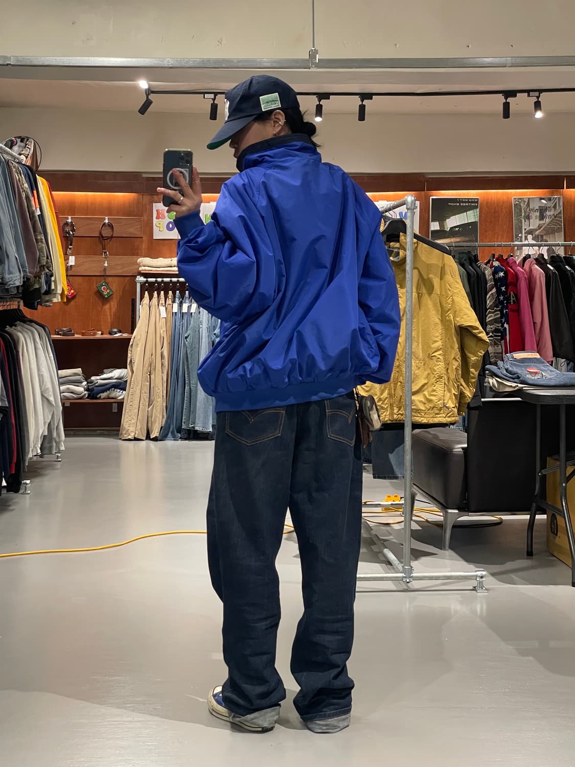 빈티지 올드스쿨 플리스 바람막이 점퍼    상품이미지5