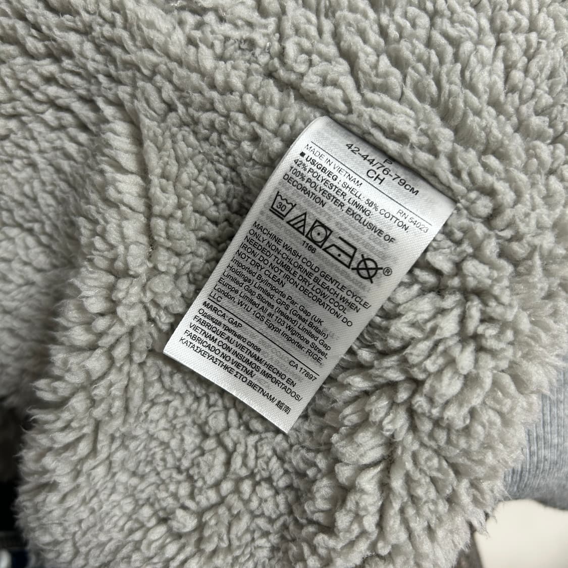 갭 자수로고 울프죠 후드집업 그레이 상품이미지7