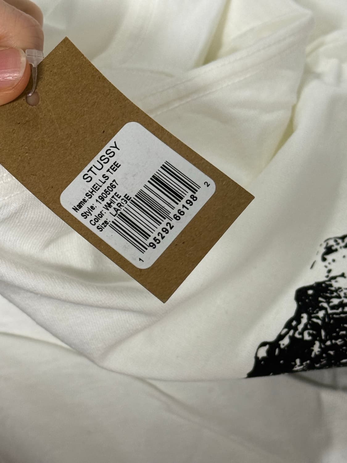 STUSSY Shells Tee 스투시 쉘티 화이트(L) 상품이미지4