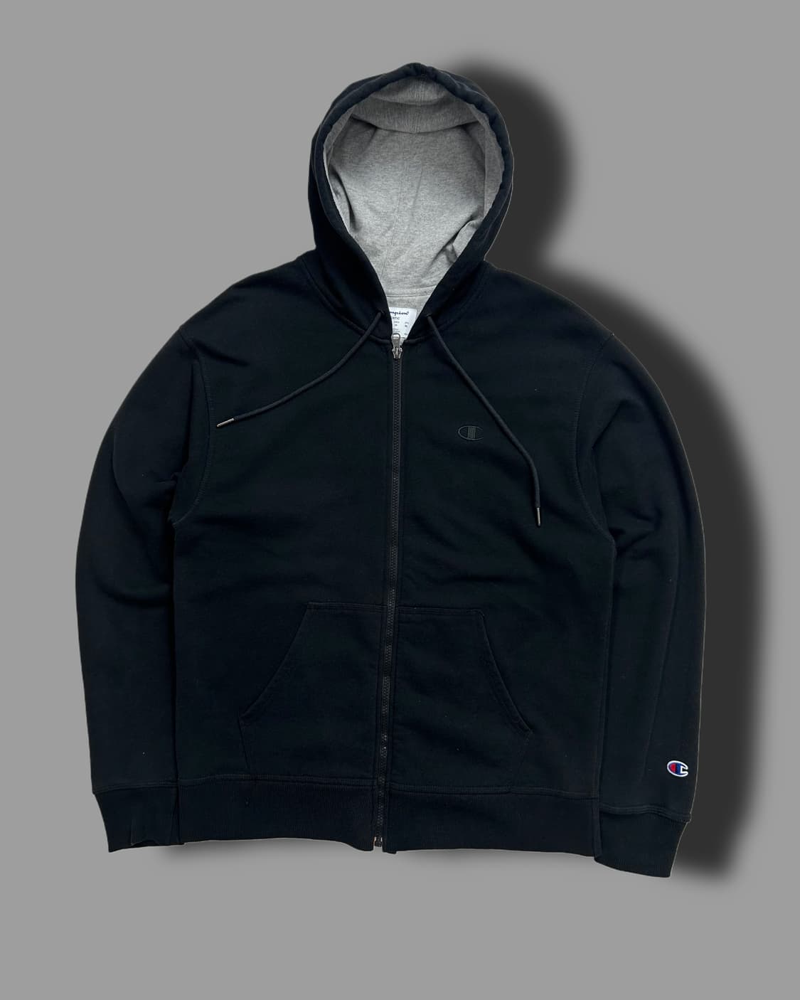 챔피온 자수로고 블랙 후드집업 XL 상품이미지4