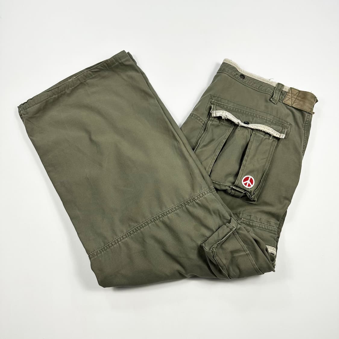 VTG 빈티지 카키 와이드 카고팬츠 (38인치) 상품이미지2