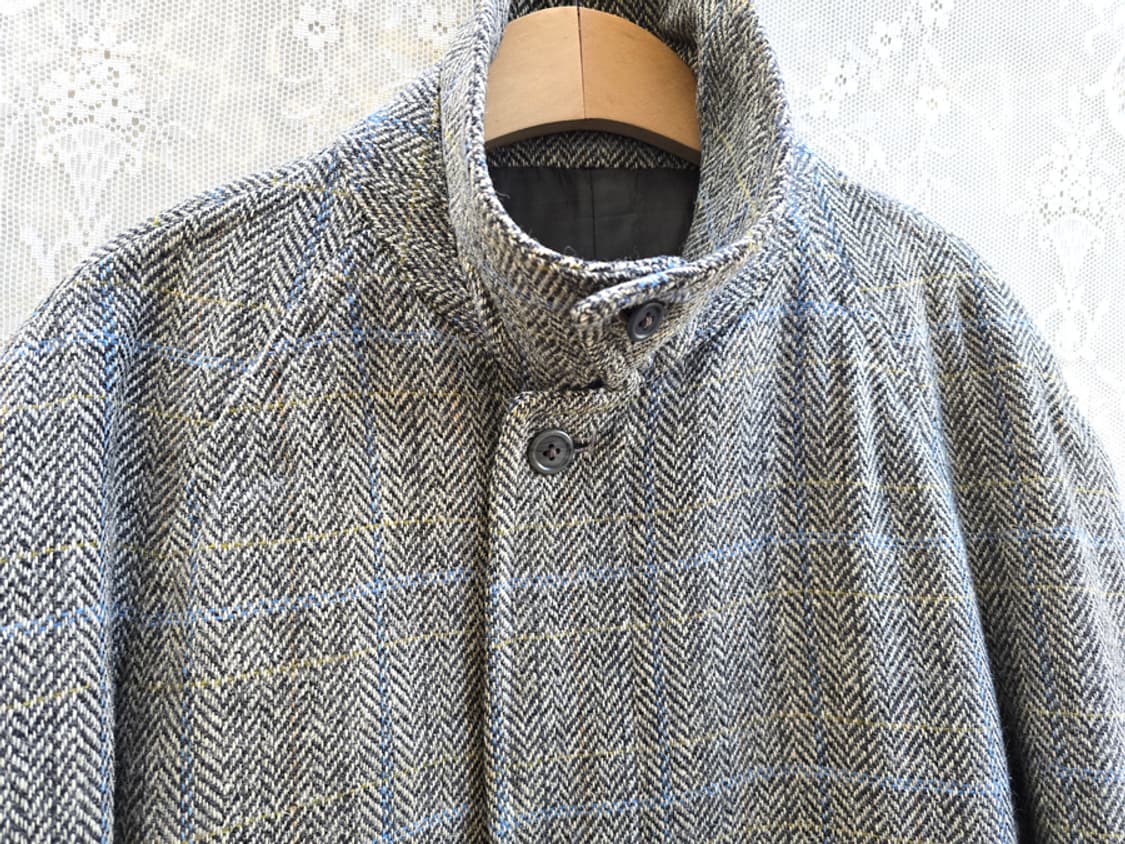 90s 버버리 아일리쉬 트위드 발마칸 코트 상품이미지6