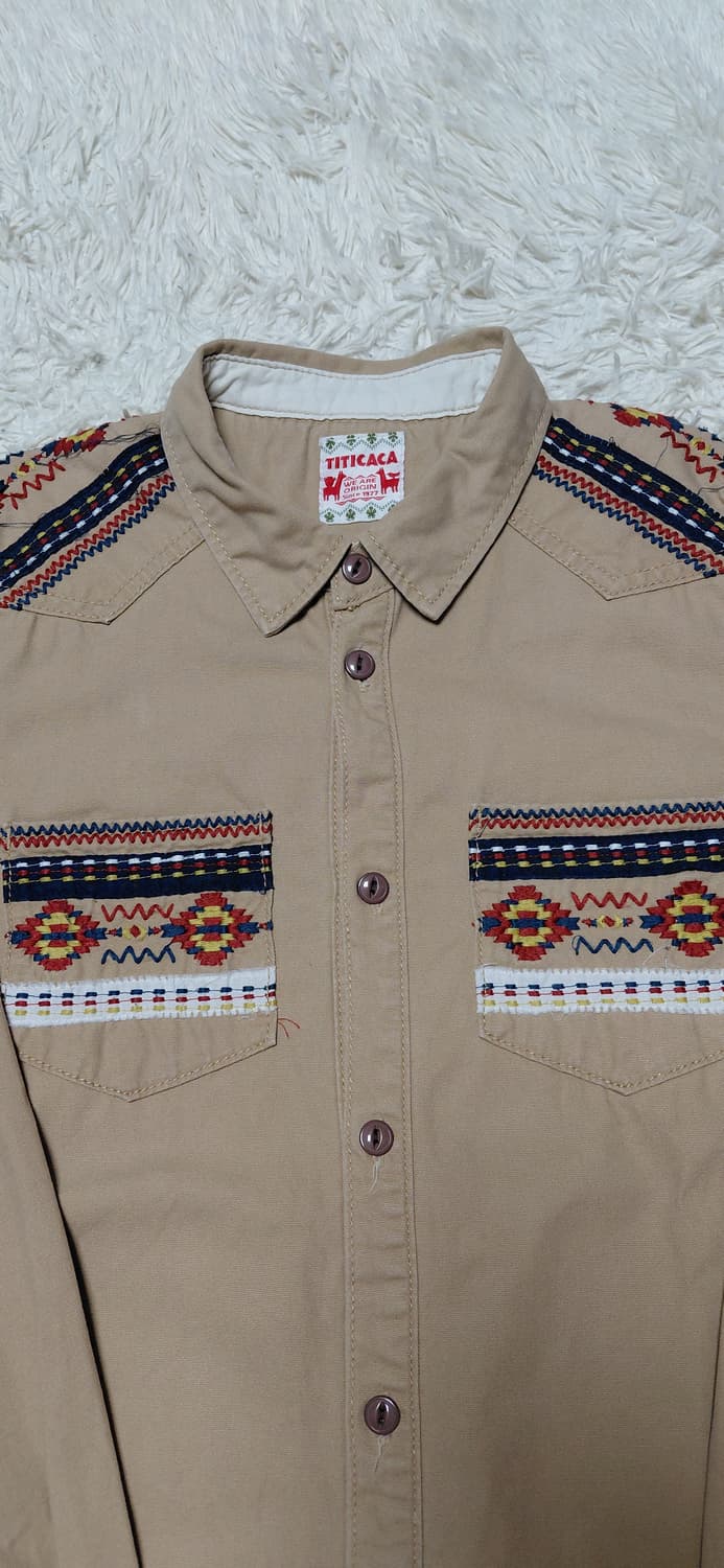 TITICACA 에스닉 자수 셔츠 원피스 상품이미지2