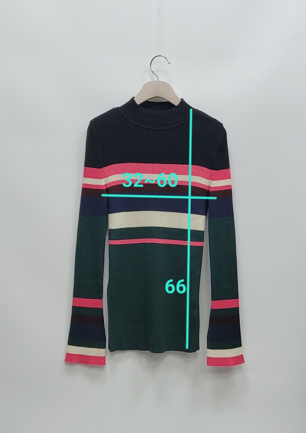 SJYP 에스제이와이피 멀티 스트라이프 울 니트 / 여 S 멀티컬러 상품이미지8