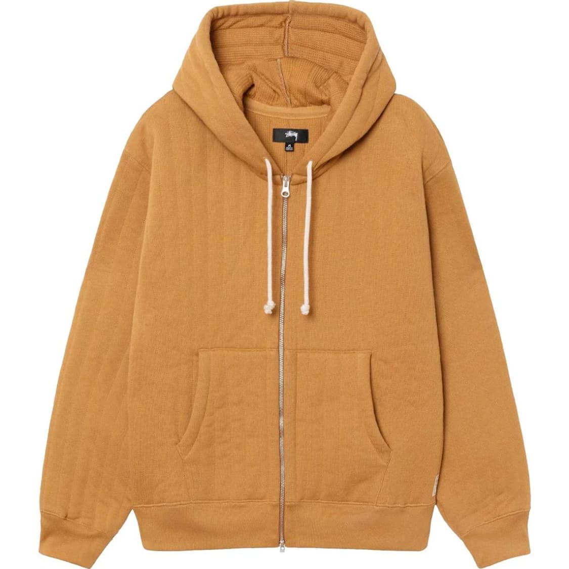 스투시 버티컬 퀄티드 후드 집업 탄 상품이미지1