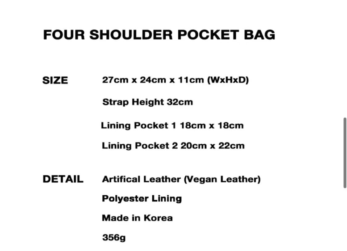 에크릿 four pocket bag 숄더백 아이보리 상품이미지4