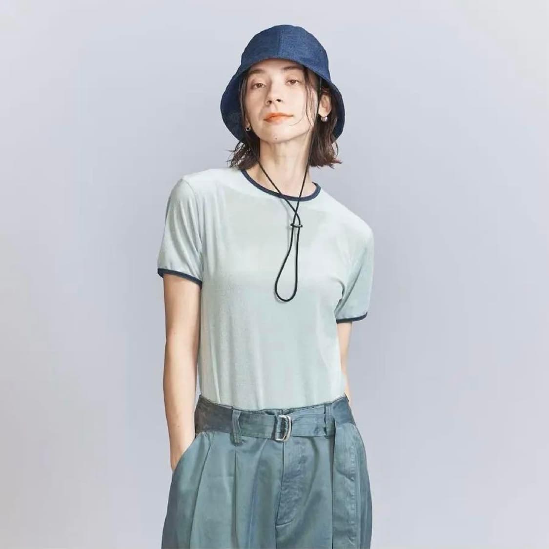 BEAUTY & YOUTH 민트 벨벳 링거 티셔츠 (FREE) 상품이미지6