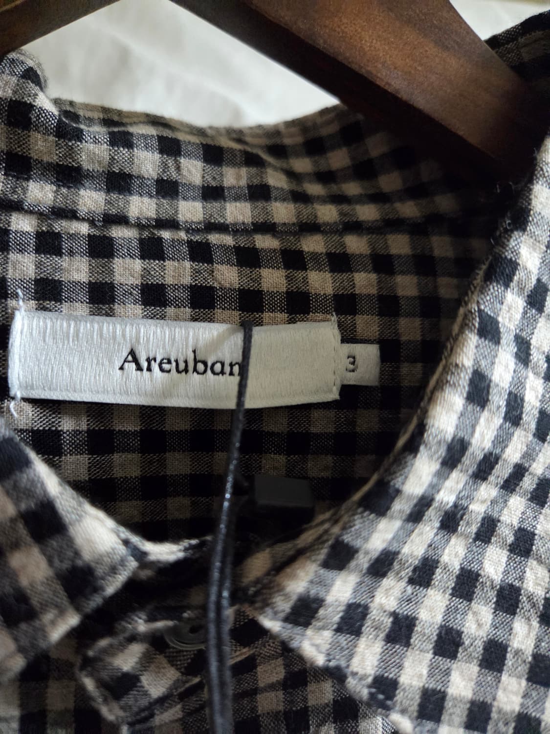 아르반 깅엄 체크 루즈 셔츠 샌드베이지 3(105) 상품이미지4