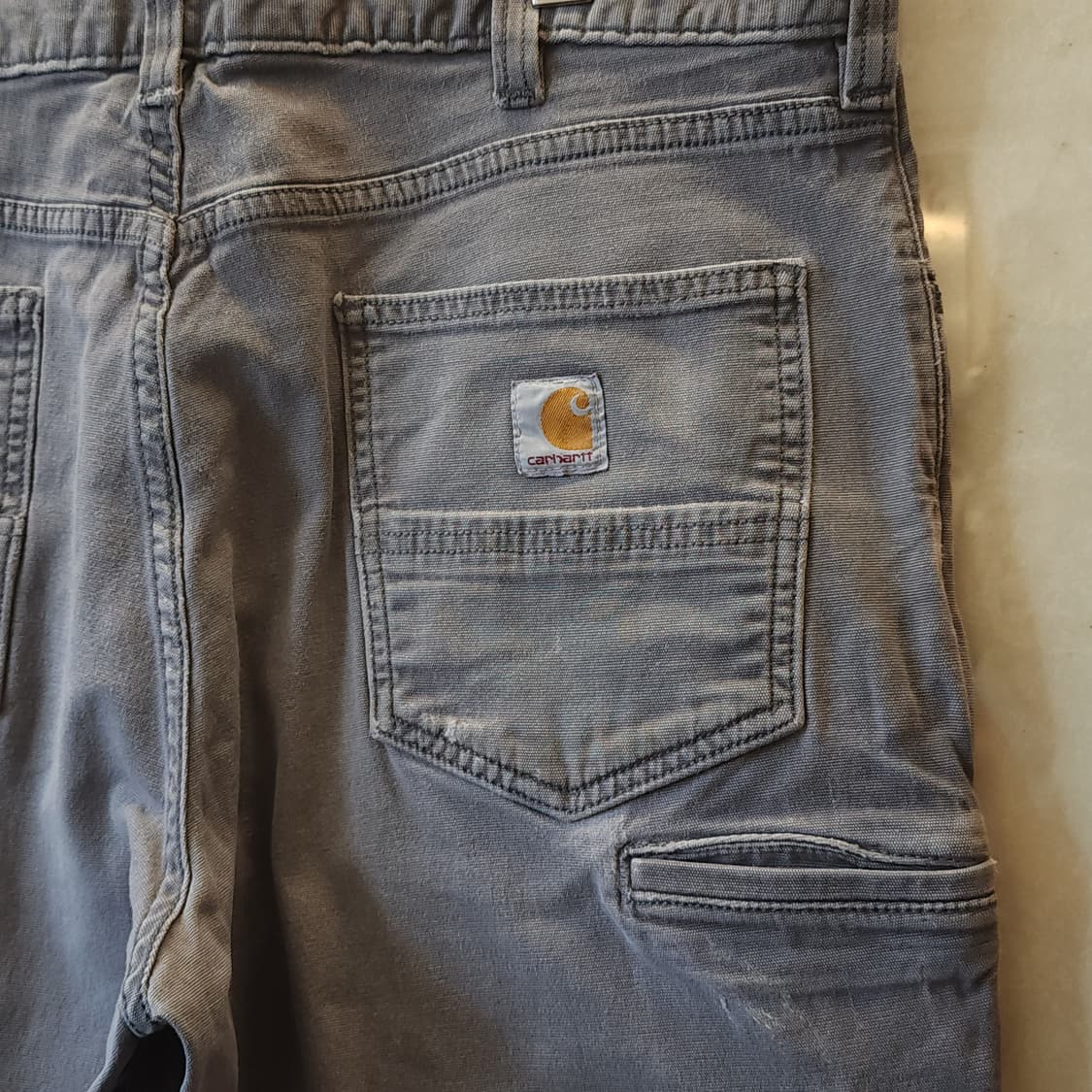 칼하트 워크팬츠 릴렉스드 핏 캔버스 팬츠 그레이 38x30 상품이미지10