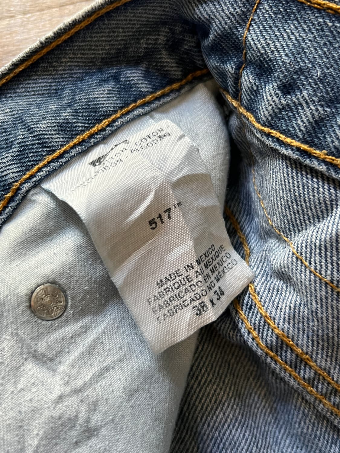 [38]리바이스 USA 517 빈티지 디스트로이드 플레어핏 데님 팬츠 상품이미지8