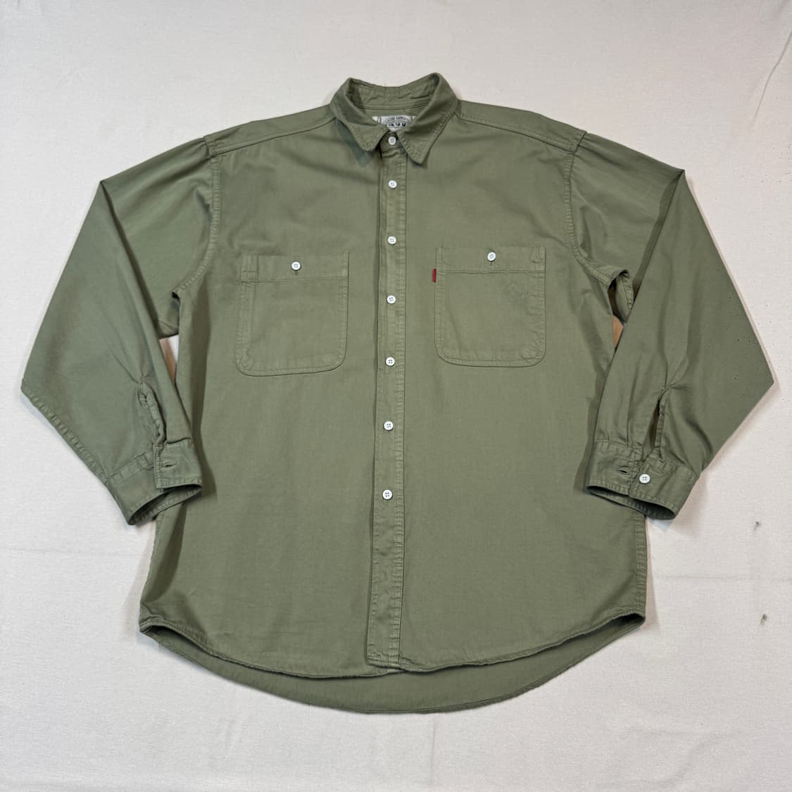 XL) 리바이스 올리브 카키 투포켓 코튼 셔츠 상품이미지1
