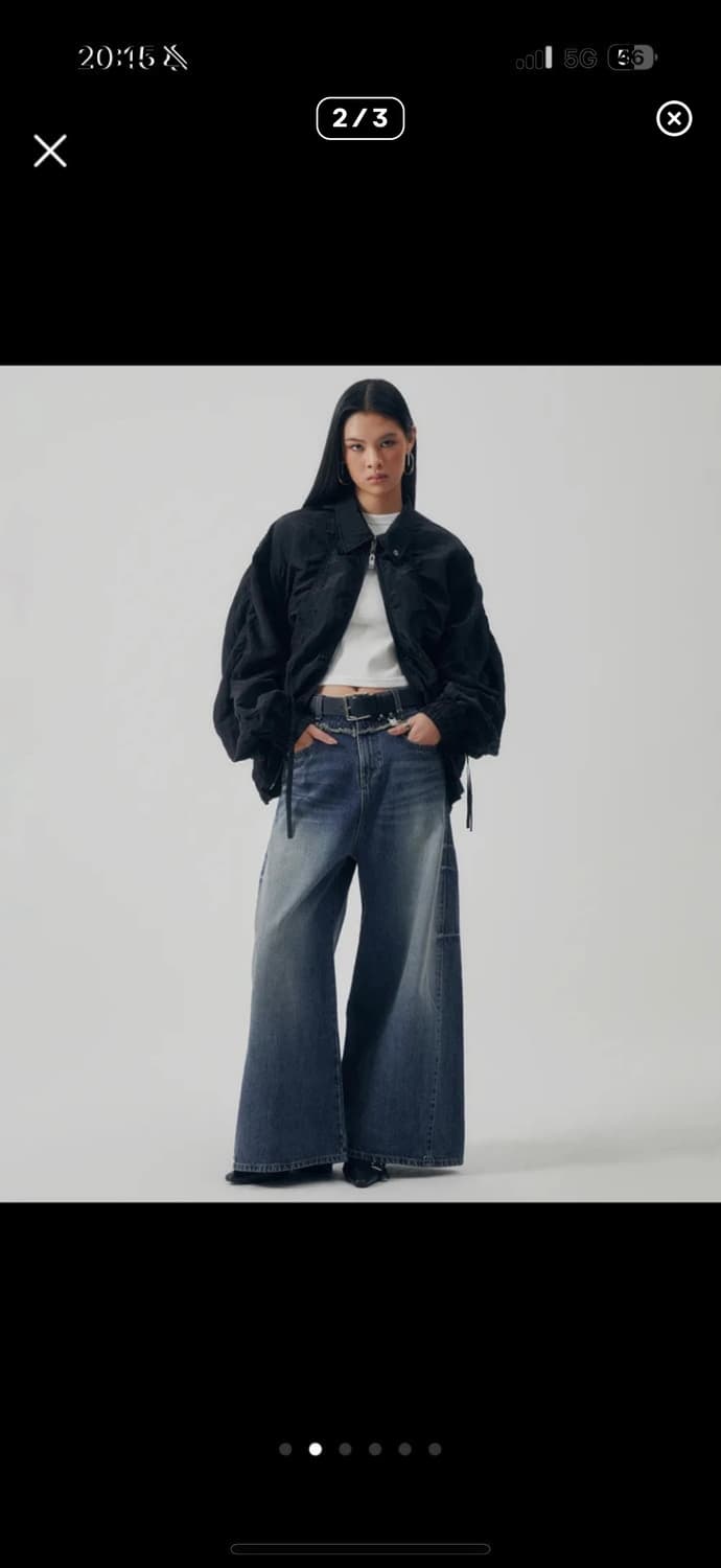 트리밍버드 Airy Sheer Shirring Jumper Black 상품이미지2