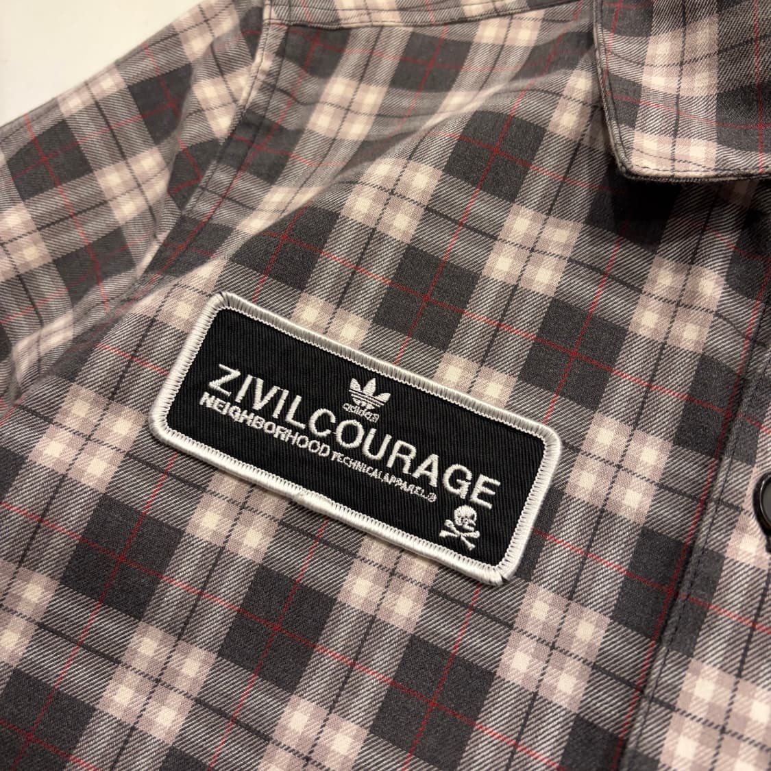 [85] 아디다스 네이버후드 체크 셔츠 자켓 지퍼 디테일 B231 상품이미지4