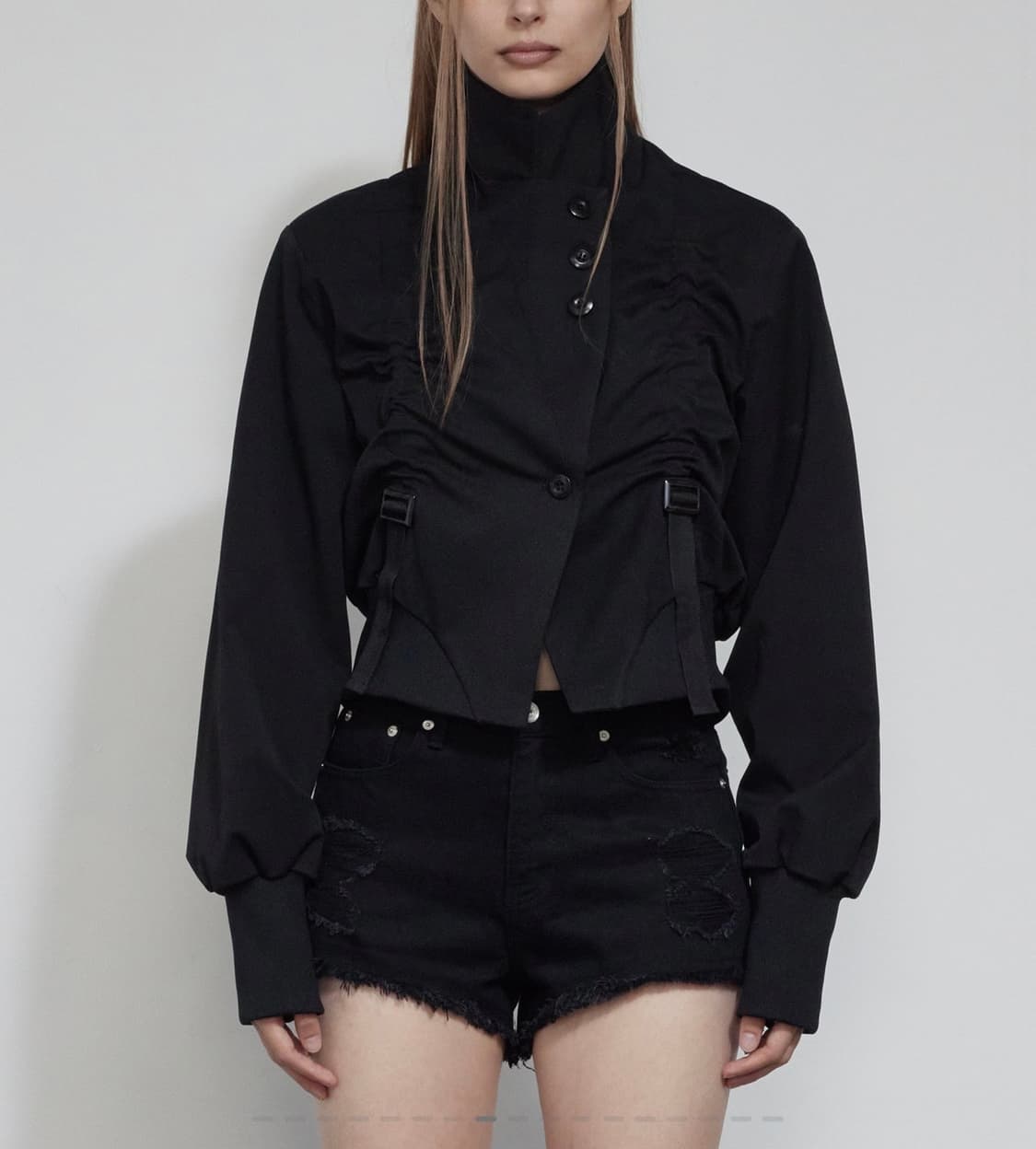 보헤미안서울 SHIRRING TAPE CROP BLAZER 블레이저 상품이미지1