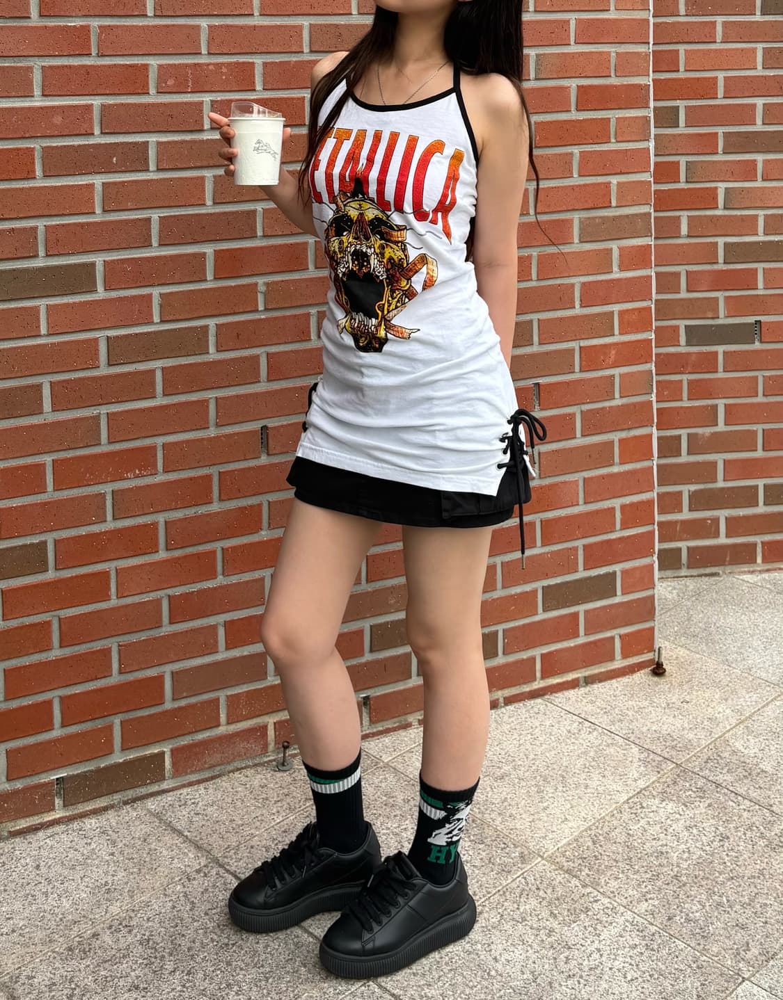 Metallica Eyelet Halter Dress 상품이미지1