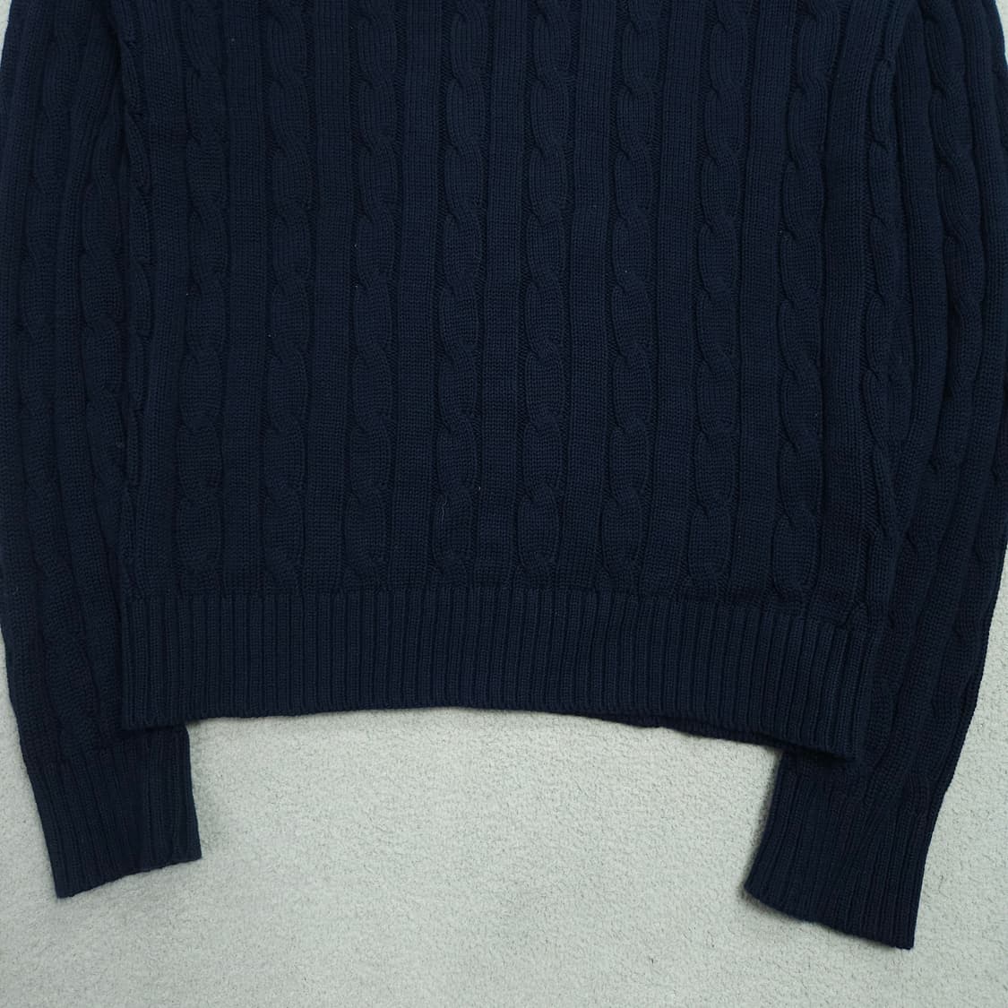 폴로 랄프 로렌 신형 여성 케이블 니트 S 네이비 상품이미지2