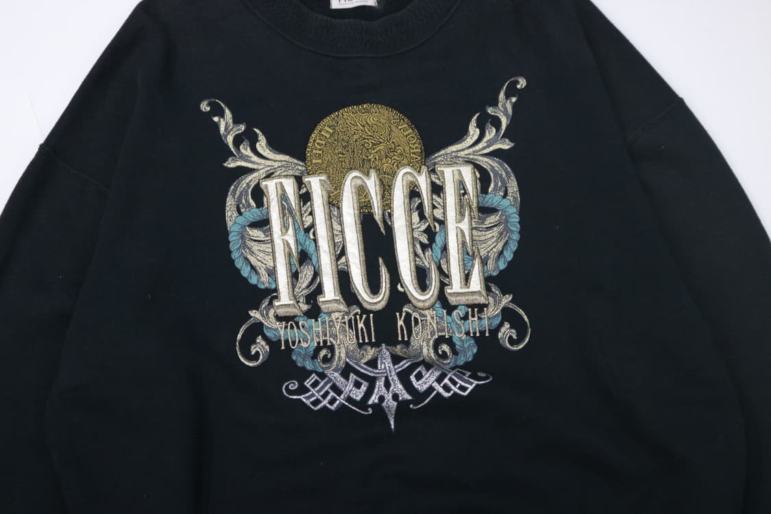 FICCE 피체 요시유키 코니시 빈티지 빅로고 블랙 맨투맨 상품이미지3