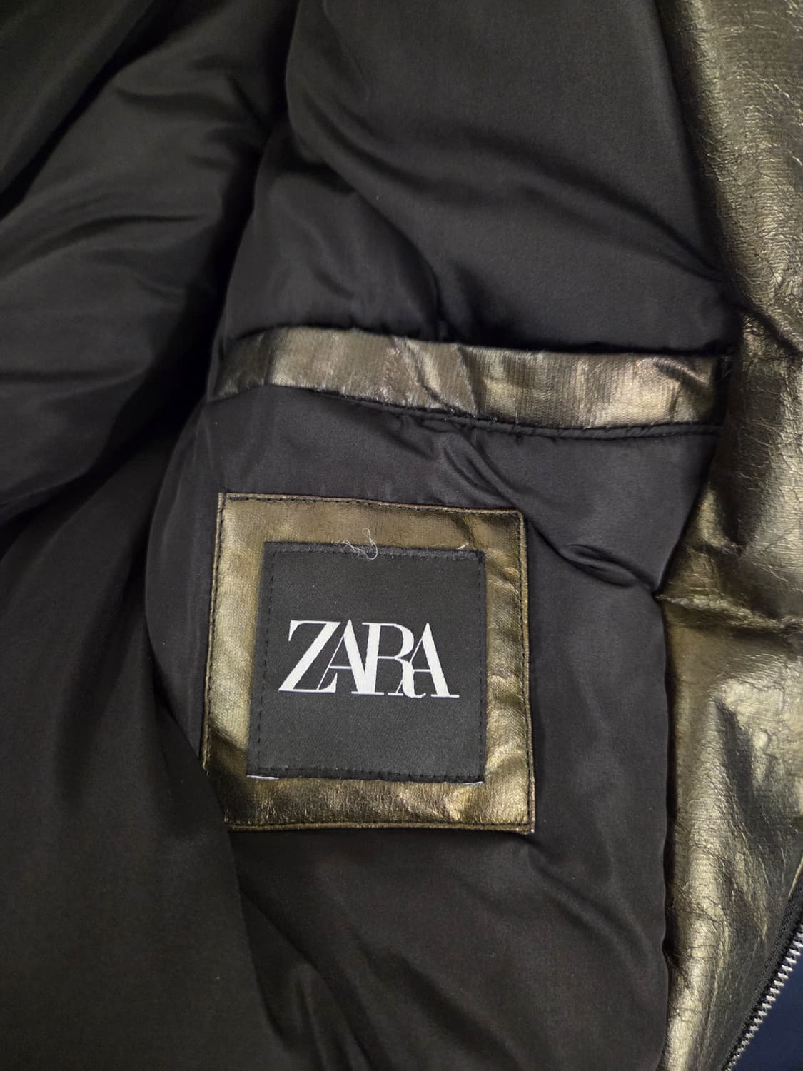 자라 에코 레더스타일 블루종 상품이미지4