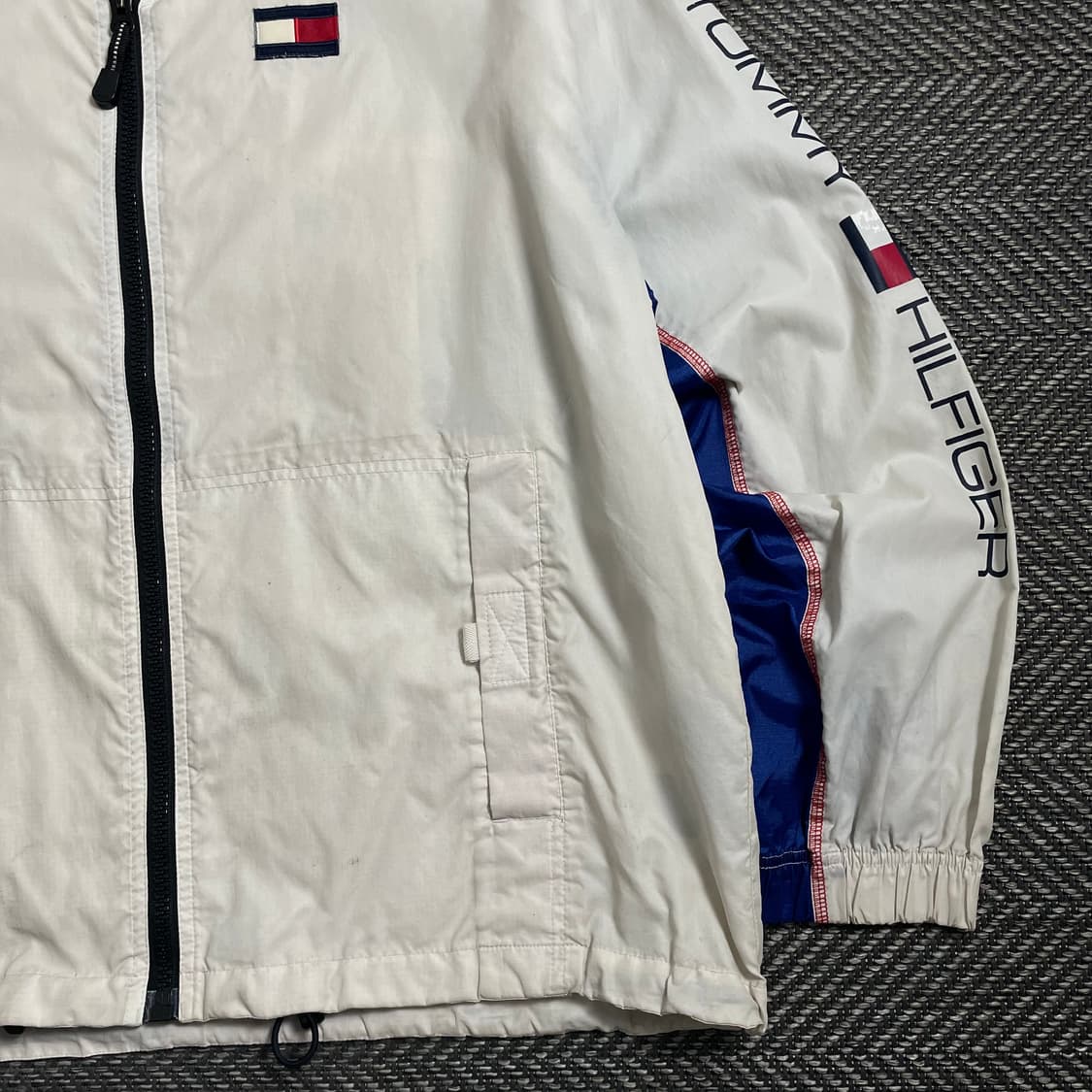 90s 타미힐피거 스펠아웃 빅로고 바람막이 자켓 o 4047 상품이미지2