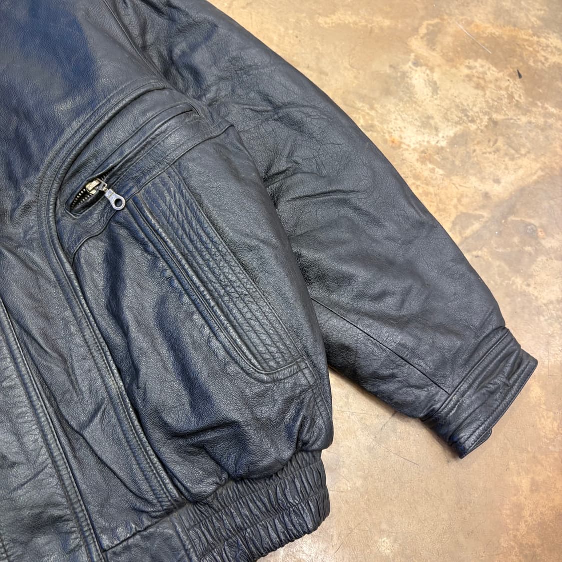 빈티지 양가죽 레더 무스탕 자켓 상품이미지3