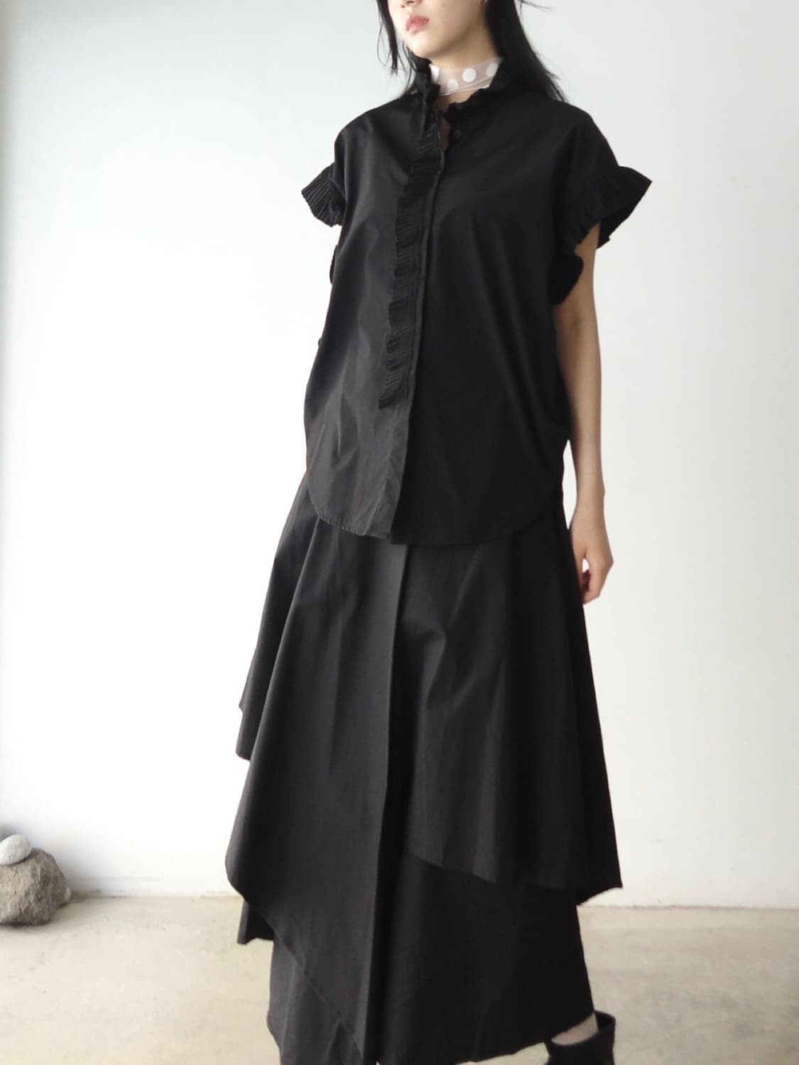 Conduct swan blouse / black 상품이미지6