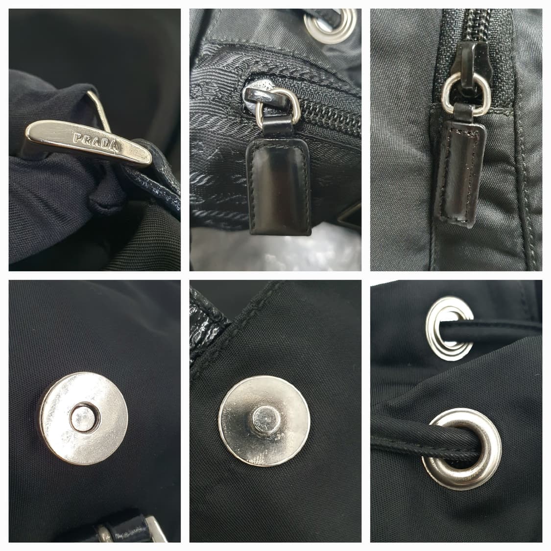 프라다 리나일론 원포켓 블랙 백팩 B4650F 상품이미지6