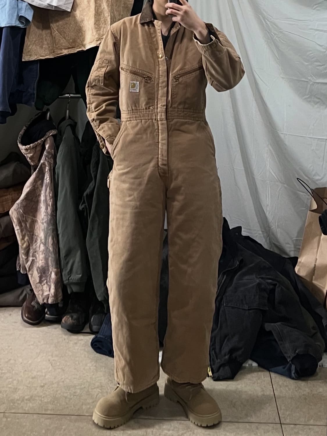 70s 칼하트 워크 커버올 점프수트 상품이미지4
