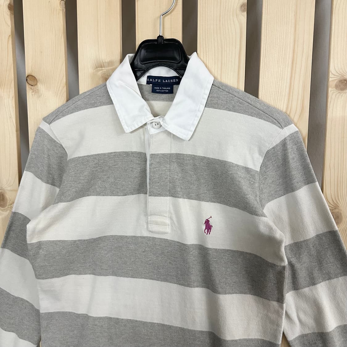(S) 폴로 랄프로렌 스트라이프 럭비셔츠 카라티 럭비티 상품이미지5