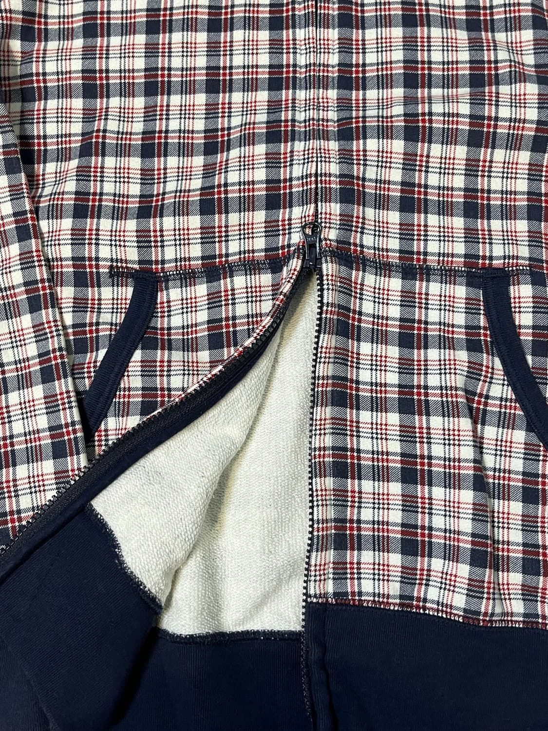 올드 유니클로 체크 후드집업 상품이미지8