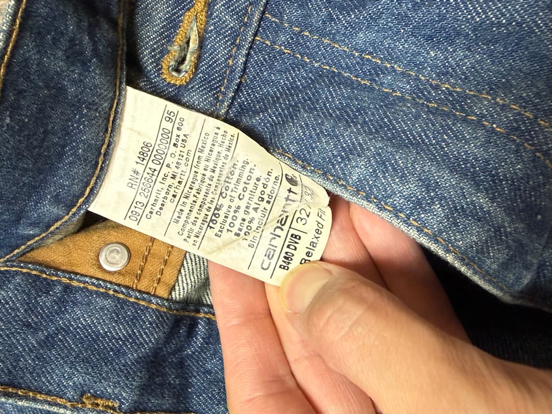 칼하트 릴렉스핏 데님 32x33 상품이미지3