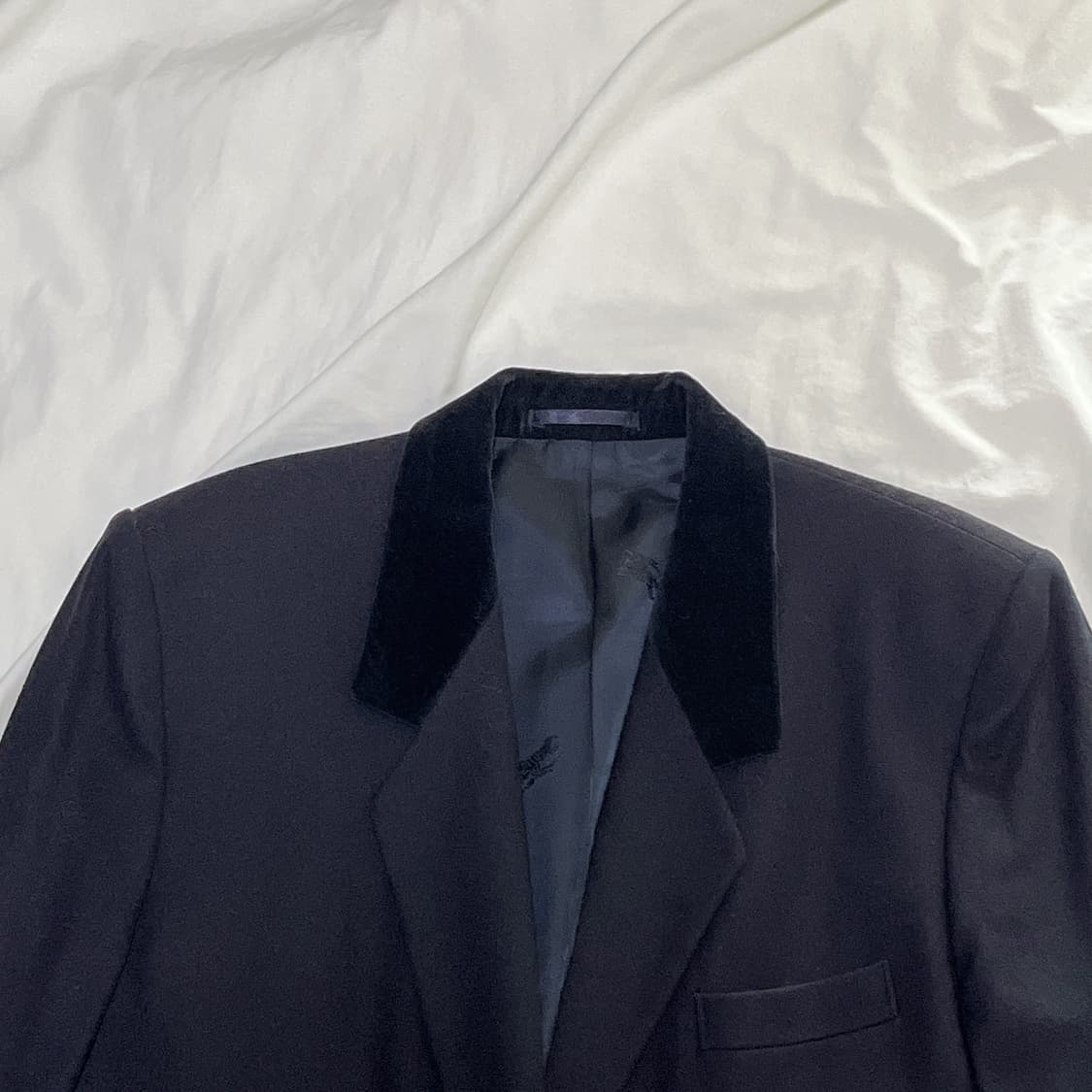 빈티지 ) burberry 버버리 벨벳카라 테일러자켓 상품이미지1