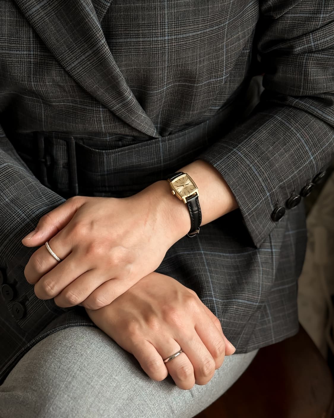 오메가 제네브 스퀘어 골드 수동 시계 상품이미지5