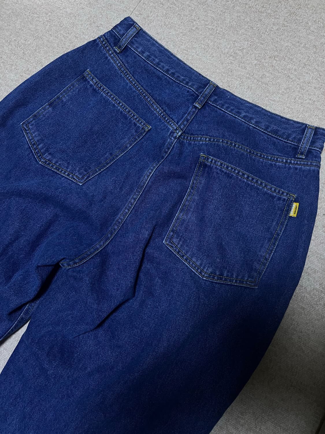 [L] 비에스래빗 미드90 배기 데님 딥블루 상품이미지3
