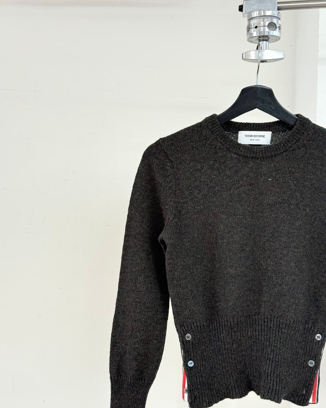 톰 브라운 다크 그린 울 크루넥 스웨터 상품이미지3