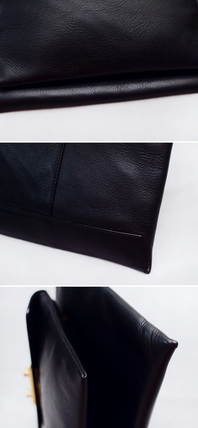 마르니 (MARNI) 금장 블랙 더블포켓 투인원 레더 클러치백 상품이미지7