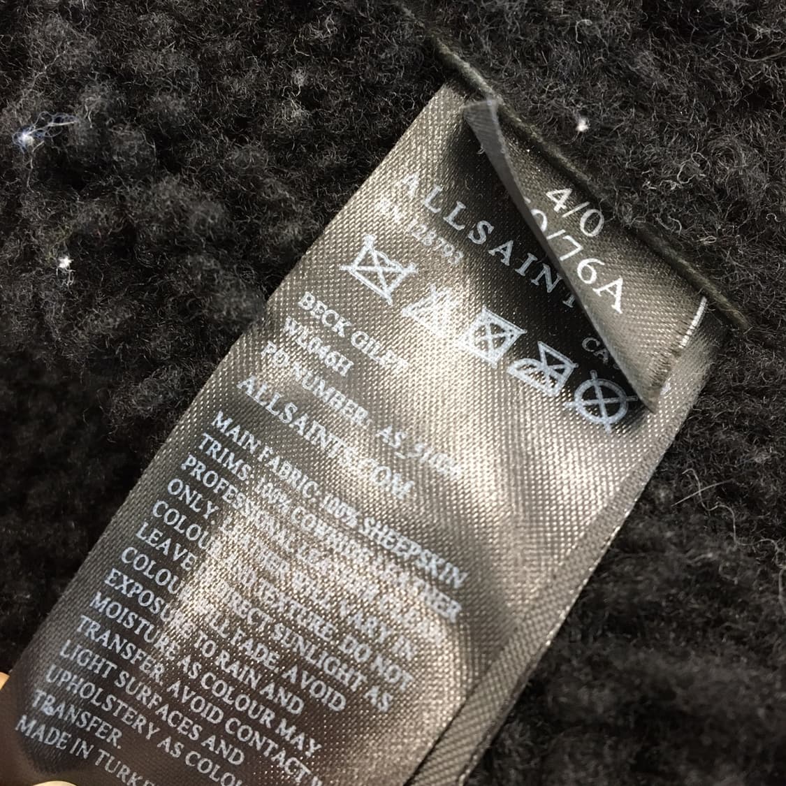 올세인츠 쉽스킨 양가죽100% 무스탕조끼 여성 55  상품이미지6