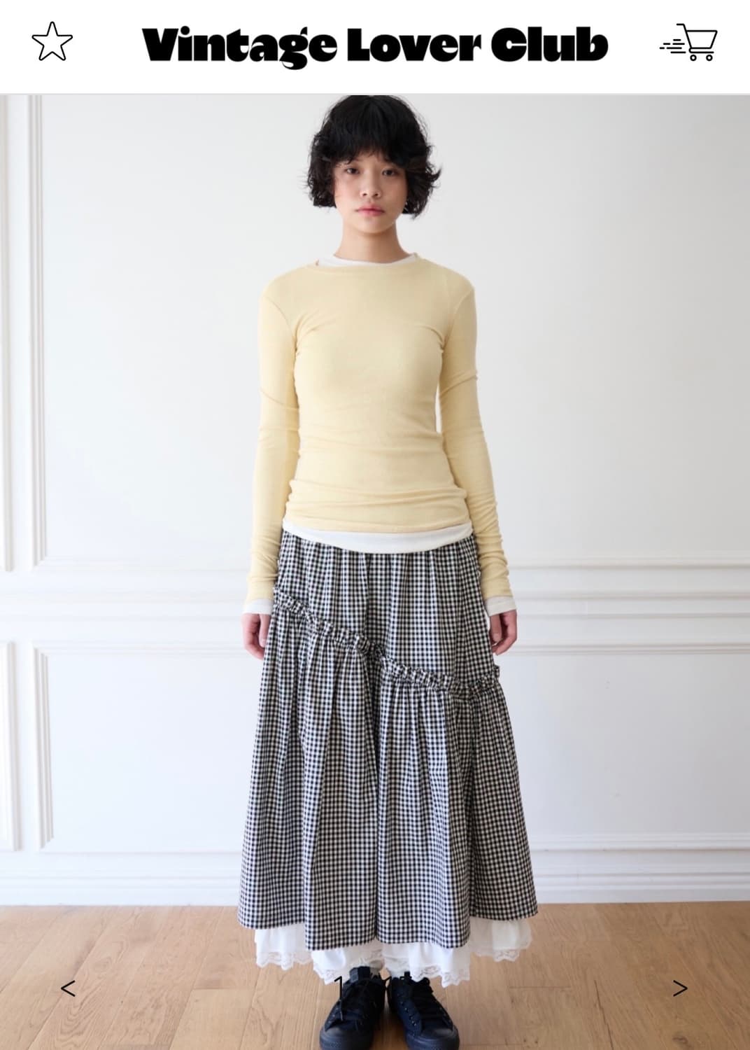 졸리레이드 스커트 Alice check frilled skirt 상품이미지4