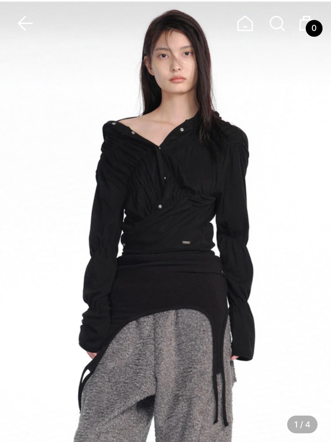 세릭 셔링후드가디건 상품이미지1