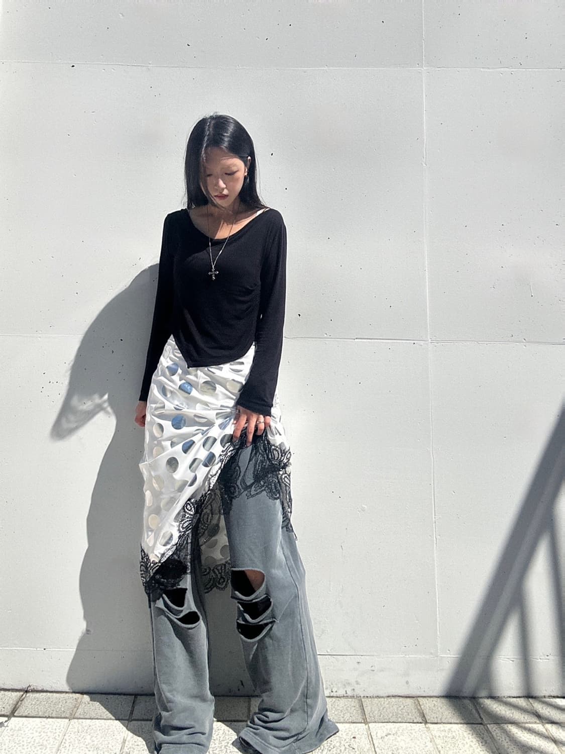 Grunge easy pants / charcoal 상품이미지4